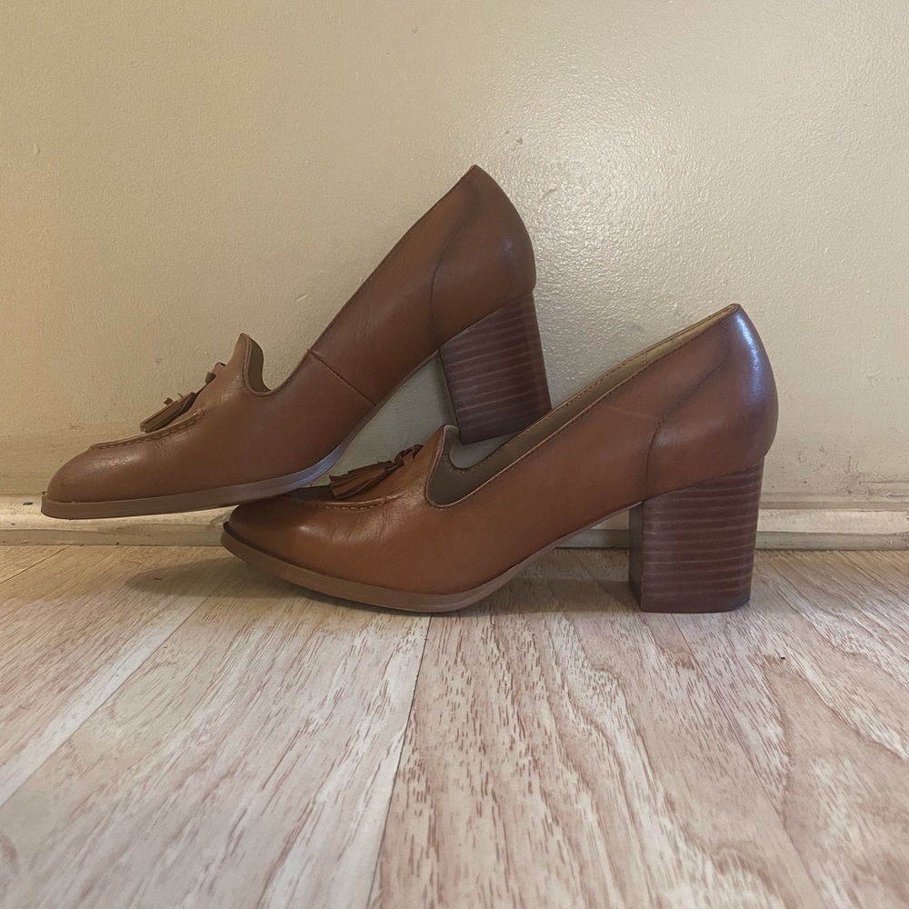Isola leather block heels